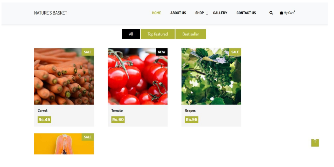 E-Commerce App for Veggies